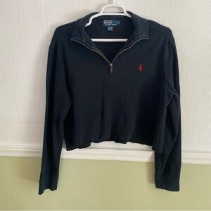 POLO By Ralph Lauren Zip Up Sweater with raw hem